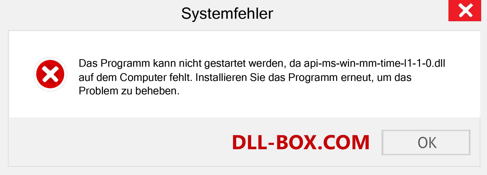 api-ms-win-mm-time-l1-1-0.dll-Datei fehlt?. Download für Windows 7, 8, 10 - Fix api-ms-win-mm-time-l1-1-0 dll Missing Error unter Windows, Fotos, Bildern