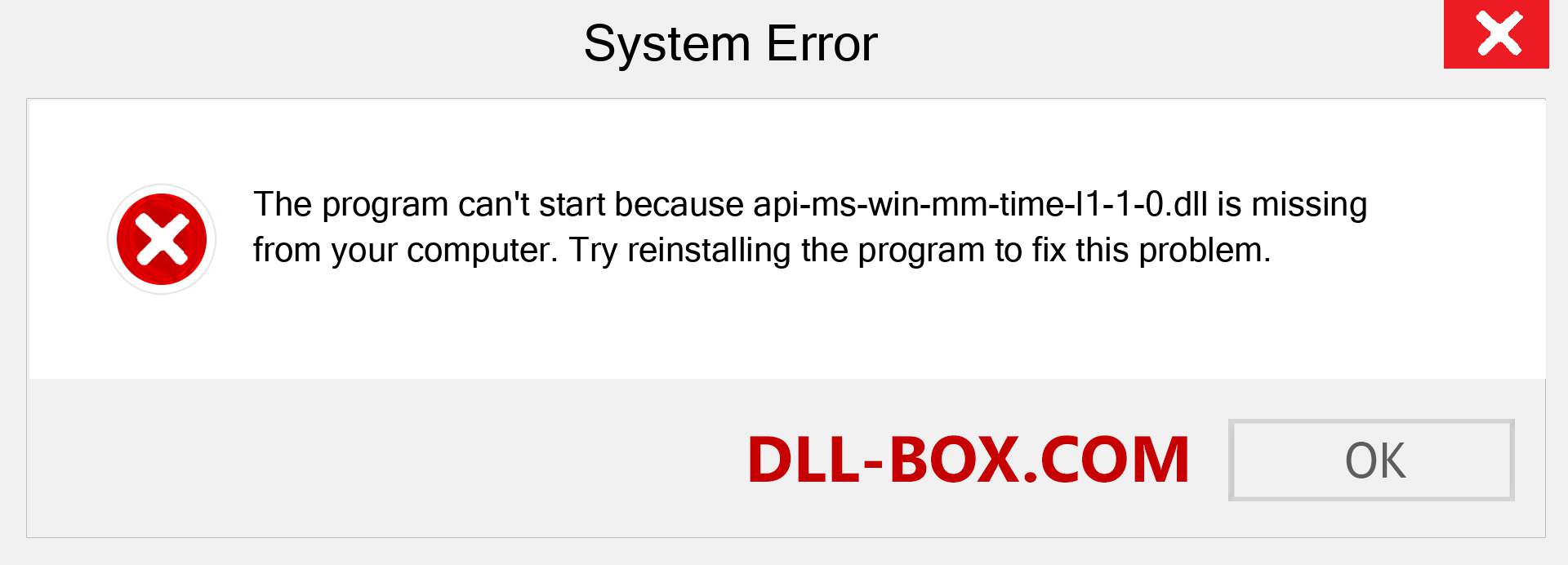  api-ms-win-mm-time-l1-1-0.dll file is missing?. Download for Windows 7, 8, 10 - Fix  api-ms-win-mm-time-l1-1-0 dll Missing Error on Windows, photos, images